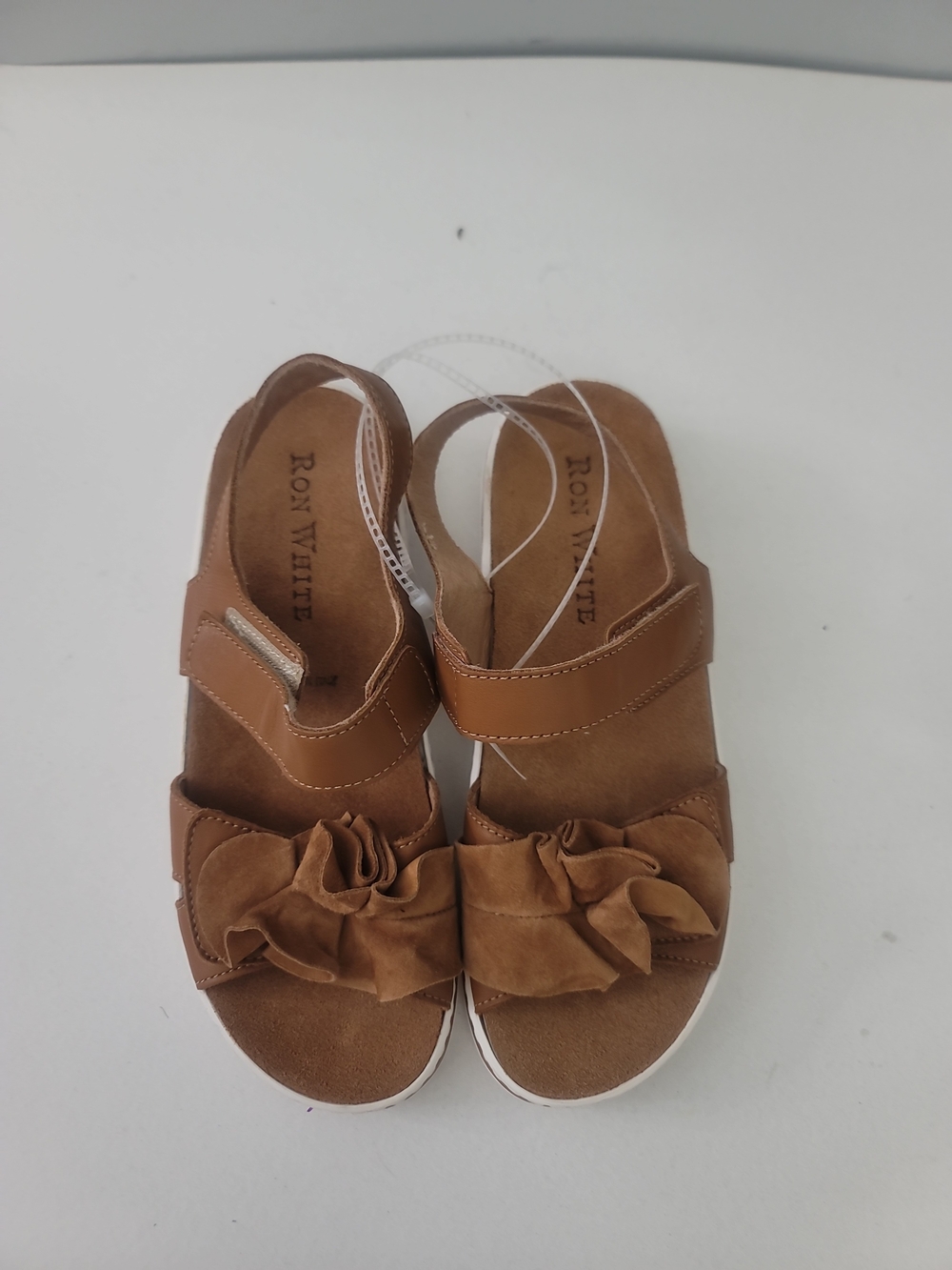 Ron White Brown Bow Strap Sandals